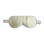 Masque de nuit en soie LYSSEVEIL ton ivoire, coloris Champagne et coloris Blanc nacré
