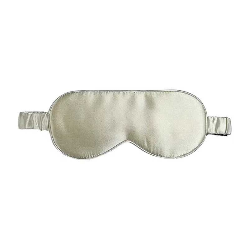 Masque de nuit en soie LYSSEVEIL ton ivoire, coloris Champagne et coloris Blanc nacré