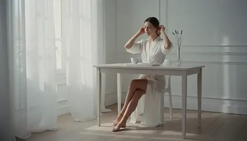 A calm morning in LYSSEVEIL mulberry silk
